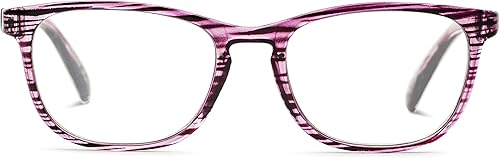 Miniatura 2 de Foster Grant Elana Pop of Power - Lentes de lectura para mujer, estilo bifocal, color morado, 2.087 in de EE. UU, Púrpura