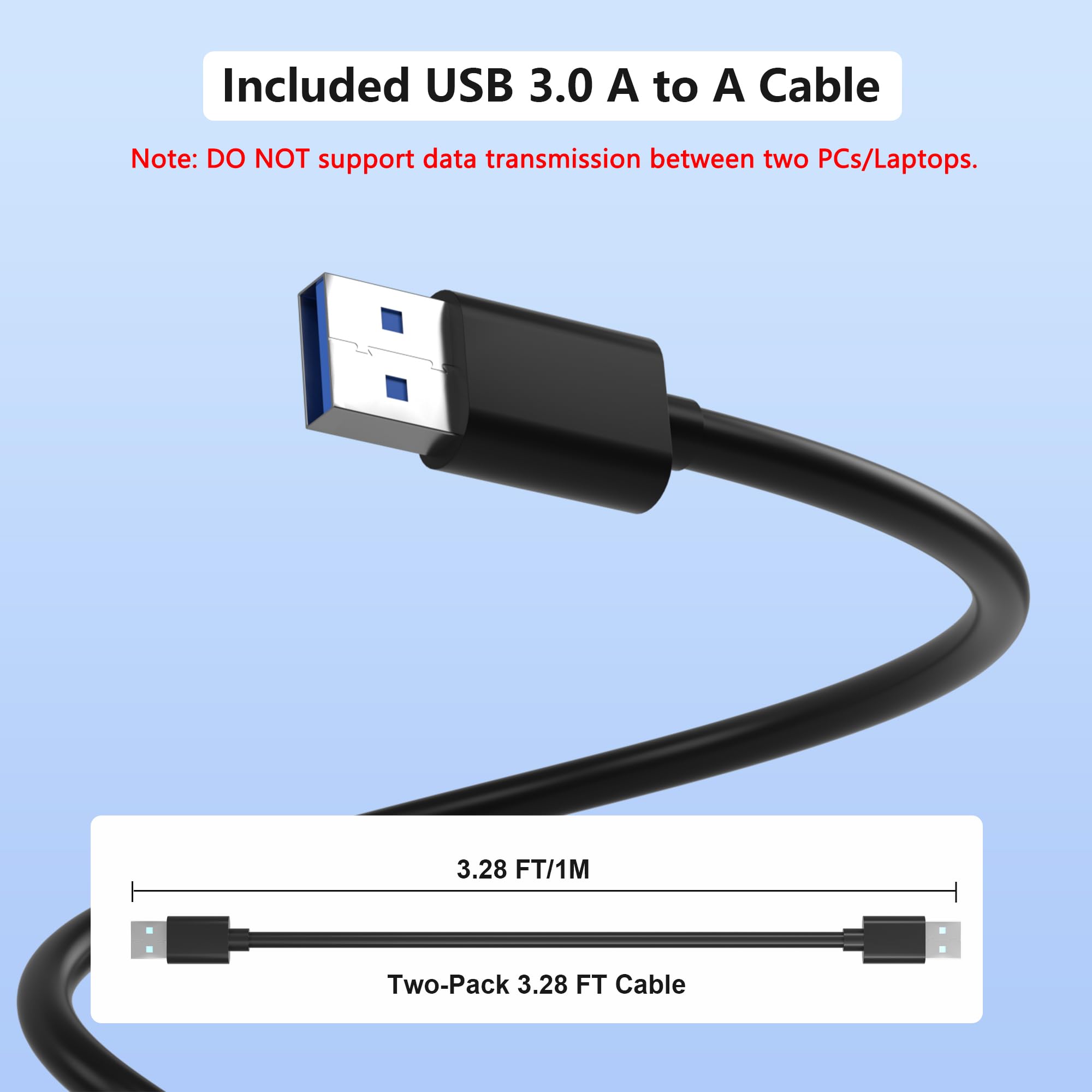 Interruptor USB 3.0 de 2 entradas y 2 salidas, conmutador USB para 2 computadoras compartiendo teclado, mouse, impresora, conmutador USB para Windows/Mac/Linux, interruptor selector USB de 2 puertos