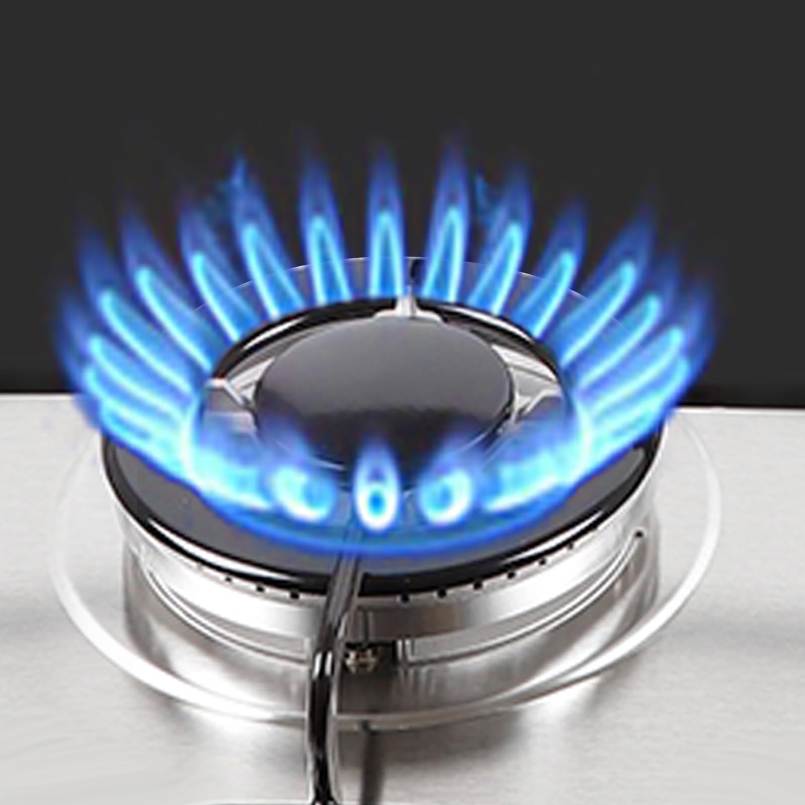 Quemador de gas de 23 pulgadas, 4 quemadores, cocina de gas, cocina de gas natural, de acero inoxidable, con encendido eléctrico y sistema de salida de llama (4 fuegos de 59 x 51 cm)