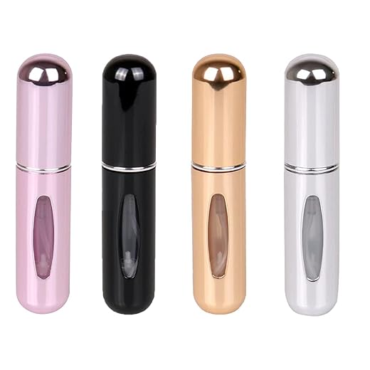 Mini Refillable Perfume Atomizer - Portable Mini Refillable Perfume Empty Spray, Refillable Perfume Spray, Atomizer Perfume Bottle, Scent Pump Case, Travel Perfume Atomizer Refillable (5ml, 4 PCS)