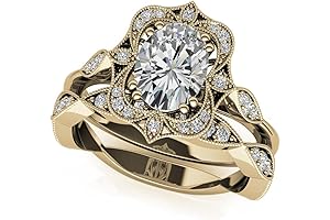 3 CT Oval Cut Moissanite Engagement Ring Set For Women: Sophisticated Elegance for Unforgettable Moments