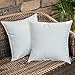 MIULEE 2er Set Outdoor Kissenbezug wasserdichte Kissenbezüge Sofakissen Dekorativ Couchkissen Wetterfeste Kissenhülle Zierkissen Bezug Weich für Sofa Outdoor Garten Balkon 45x45 cm Nicht-gerade Weiss