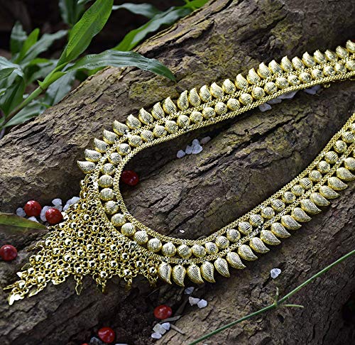 Image of Kollam Supreme Elegant Gold Plated Bridal Mango Long Necklace for Women
