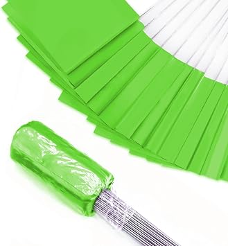 Zozen 100Pack Green Marking Flags, 15 x 4 x 5 in Yard Flag for Lawn