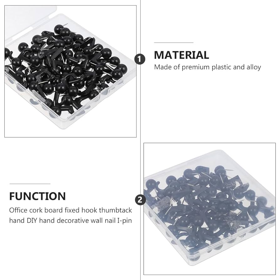 100 Punaises En Forme De Cœur Rouge - Pour Tableau Liège, Affichage Ou Déco DIY - Métal Et Plastique - Cadeau Créatif