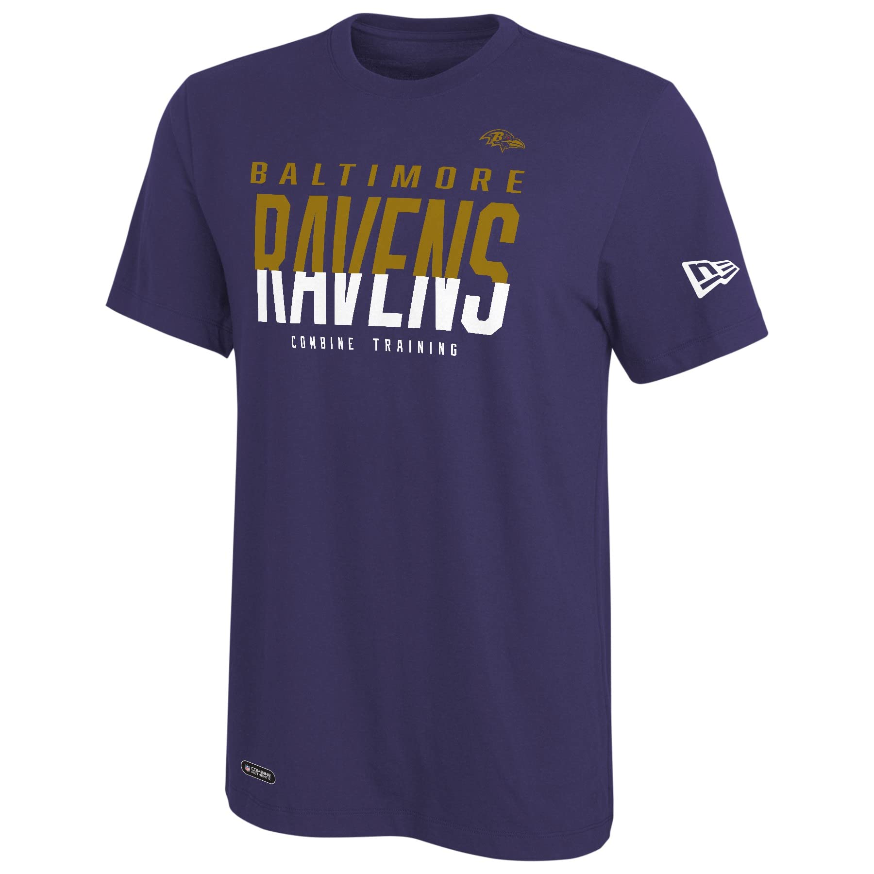 New Era NFL Men's Split Line Short Sleeve T-Shirt, Baltimore Ravens, Large