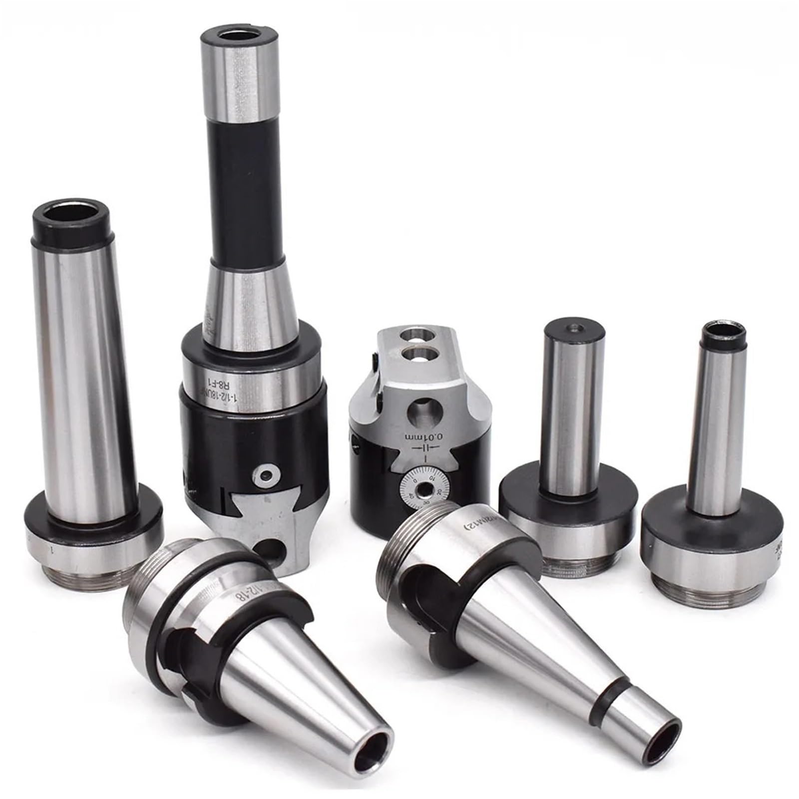 Lot de pinces à ressort 1 pièce - Outil de tête d'alésage F1 MT2 MT3 MT4 C20 C25 BT30 BT40 NT30 NT40 R8 - Tête d'alésage rugueuse - Porte-outils de fraisage (MT3-(M12))