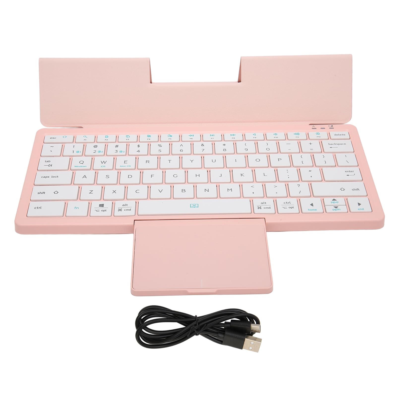 Teclado Bluetooth con Funda y Trackpad, 78 Teclas (Pink Purple)