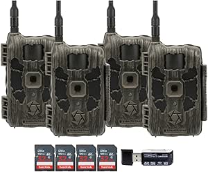 Stealth Cam 40MP Deceptor Max Cellular Trail Camera with 0.4-Second Trigger Speed (2-Pack) x 2 Bundle with 32GB Memory Card (4-Pack) and 4-in-1 Card Reader (7 Items) asin的图片