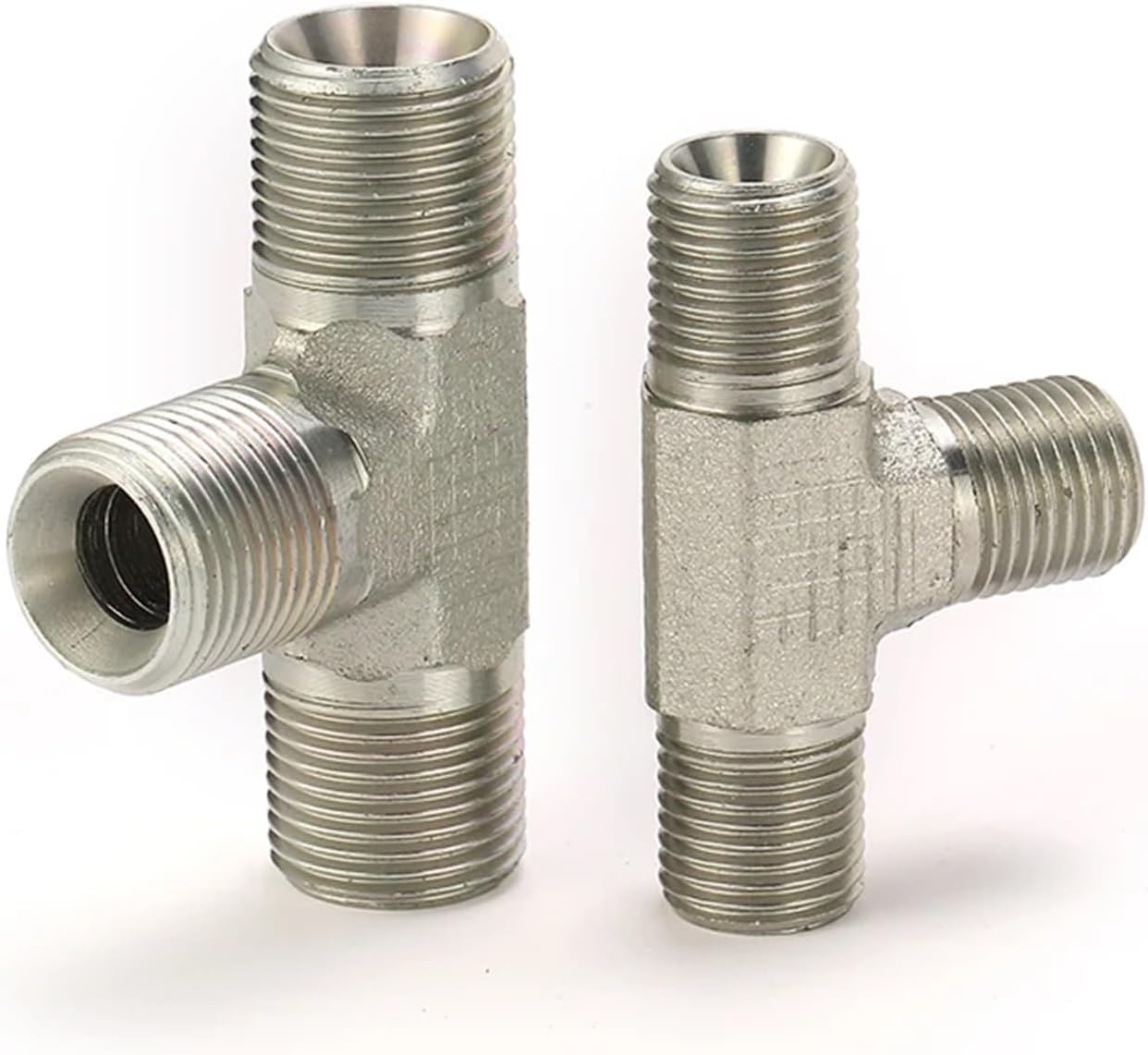 100pcs AB-06 BSPP Male Thread 60° Seat Tee
