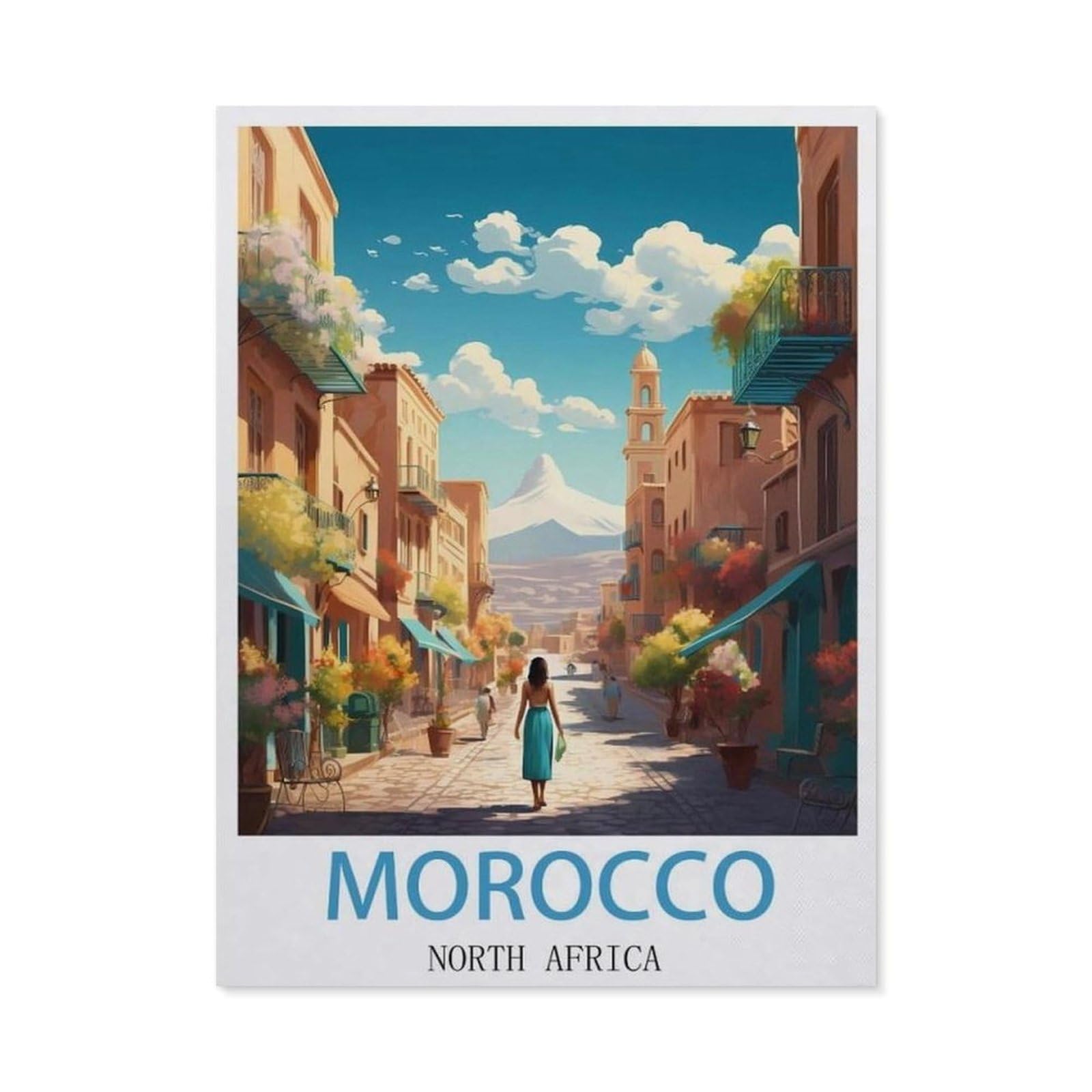 Funny Metal Tin Signs，Morocco(15x30cm）