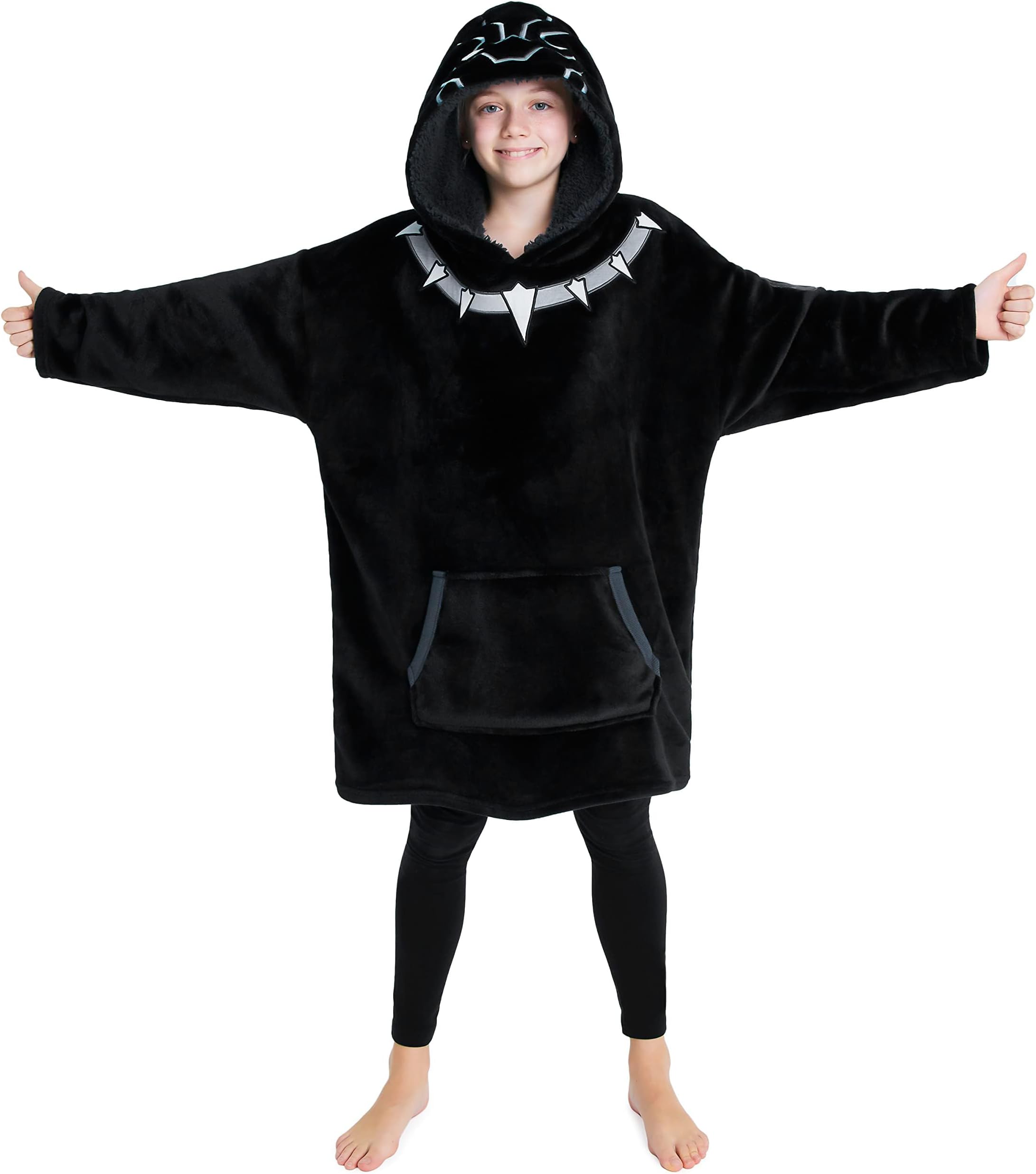 Oversized Hoodie Blanket for Kids, Black Panther Avengers Gifts for Boys