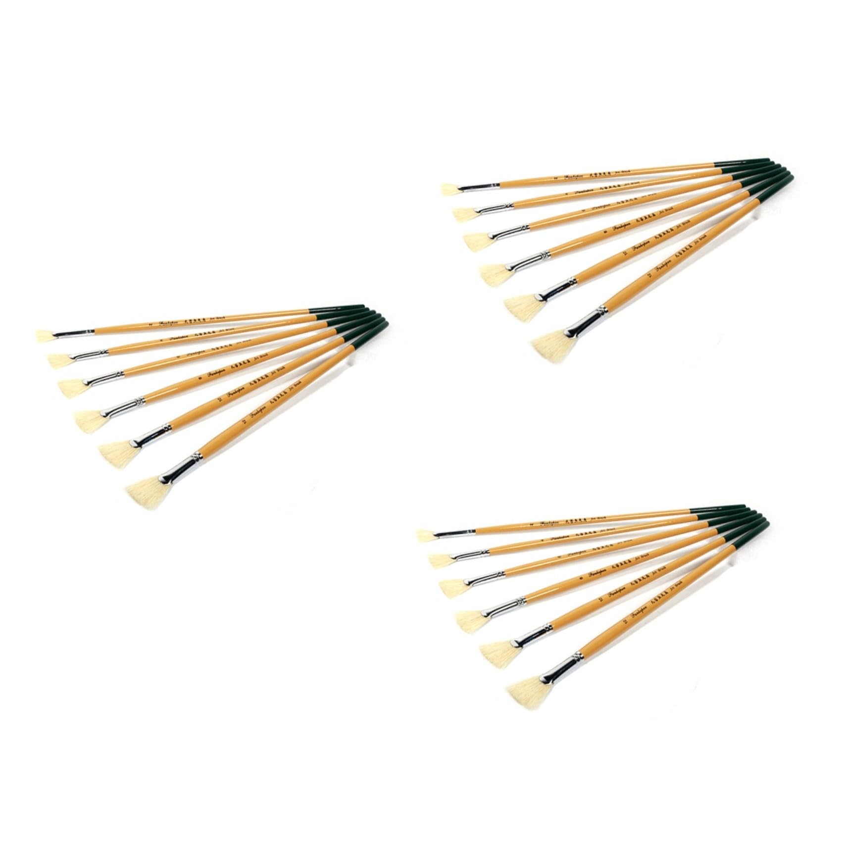 Lurrose 18stücke Fächerpinsel Teilig Aus Marderhaar Professionelle Künstlerpinsel Für Aquarell Öl Verschiedene Hohe Farbaufnahme Und Gleichmäßiger Farbfluss