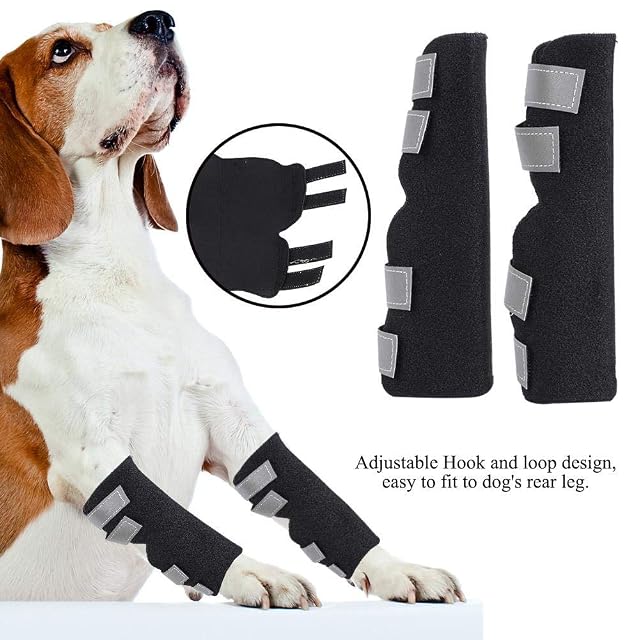 Foto 3 de 8 de Patas traseras para perros de apoyo Tirantes Envolturas de compresi¨®n para patas protectoras Mangas…