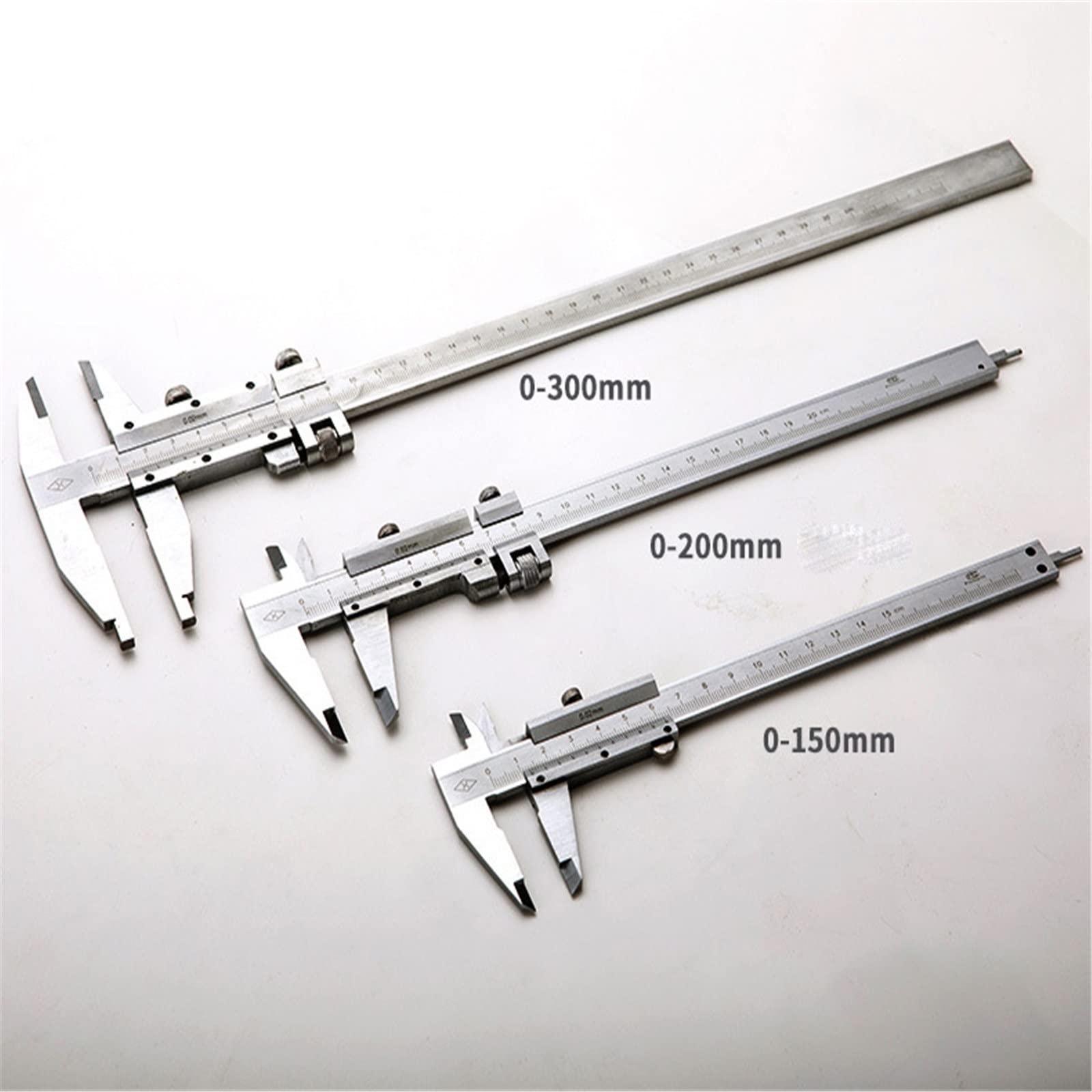 RajoNN Calibrador electrónico Digital Precisión de medición de Pasos Calibrador Vernier de 0,02 mm para Uso doméstico e Industrial (Color: Plata, Tamaño: 0.000-5.906 in)