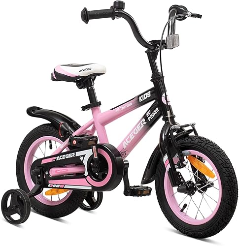 Miniatura 7 de ACEGER Simon - Bicicleta infantil para niños y niñas, unisex, para niños de 3 a 13 años, bicicleta para niños de 12, 14, 16, 18 pulgadas, con ruedas
