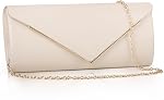 Larcenciel Clutch Purses for Women, Sparkling Envelope Evening Bag with Detachable Chain