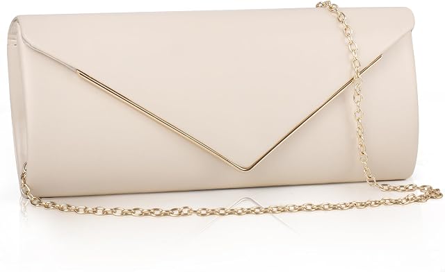 Larcenciel Clutch Purses for Women, Sparkling Envelope Evening Bag with Detachable Chain