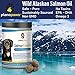 Wild Alaskan Salmon Oil for Dogs - Dog Skin and Coat Supplement - Shedding & Itch Relief for Dogs - Omega 3 Fish Oil for Dogs Chews - 120 Dog Allergy Chews - Dog Shedding Supplement - Dog Vitamins