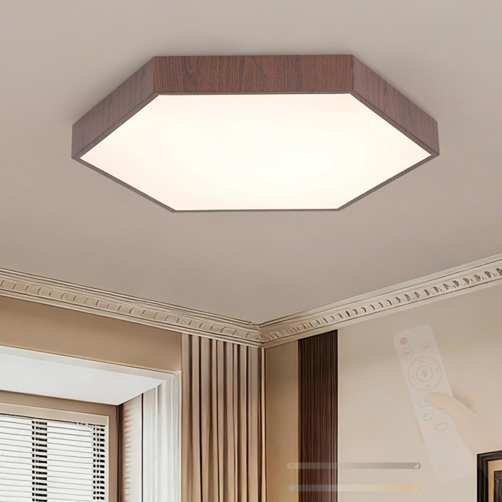 Lampe de plafond LED 2700K-6500K dimmable avec télécommande pour salon - 8