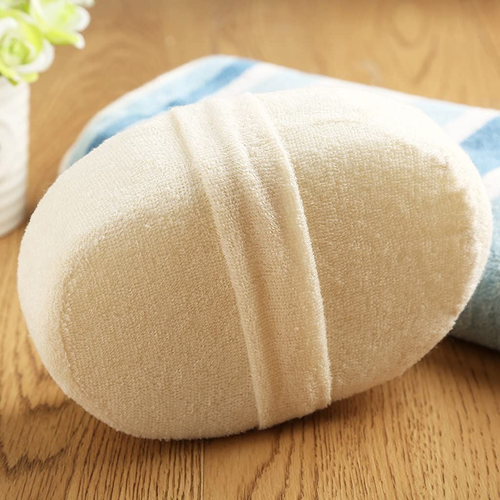 Asciugamano Esfoliante Spugna Loofah Scrubber Corpo Esfoliante, Tamponi e Spugne Loofah Naturali per Set da Bagno, Spugna Loofa Scrubber per Bagno e Doccia Guanti Esfolianti