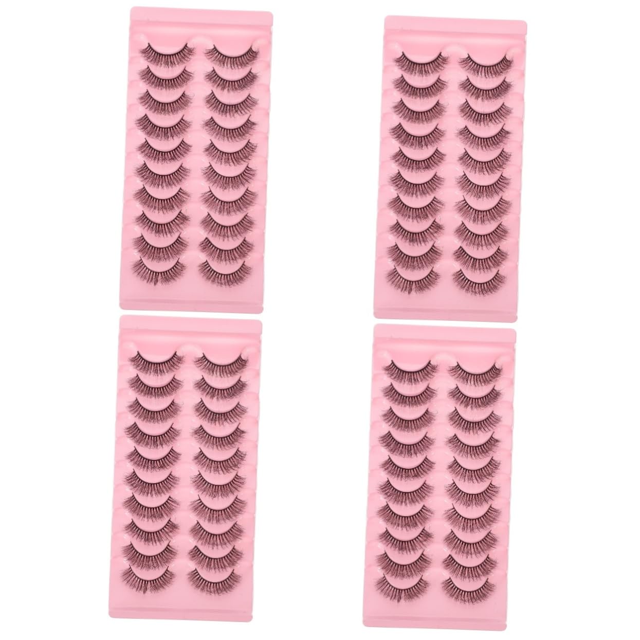 FRCOLOR 4 Set Di Ciglia Finte A Grappolo Sottili Per Donne Confezione Da 10 Paia*4