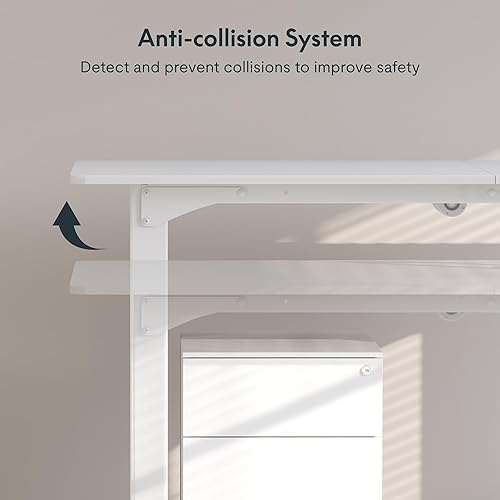 Miniatura 7 de SANODESK Escritorio de pie de 4 patas, escritorio eléctrico ajustable en altura con ajustes preestablecidos de memoria para oficina en casa,