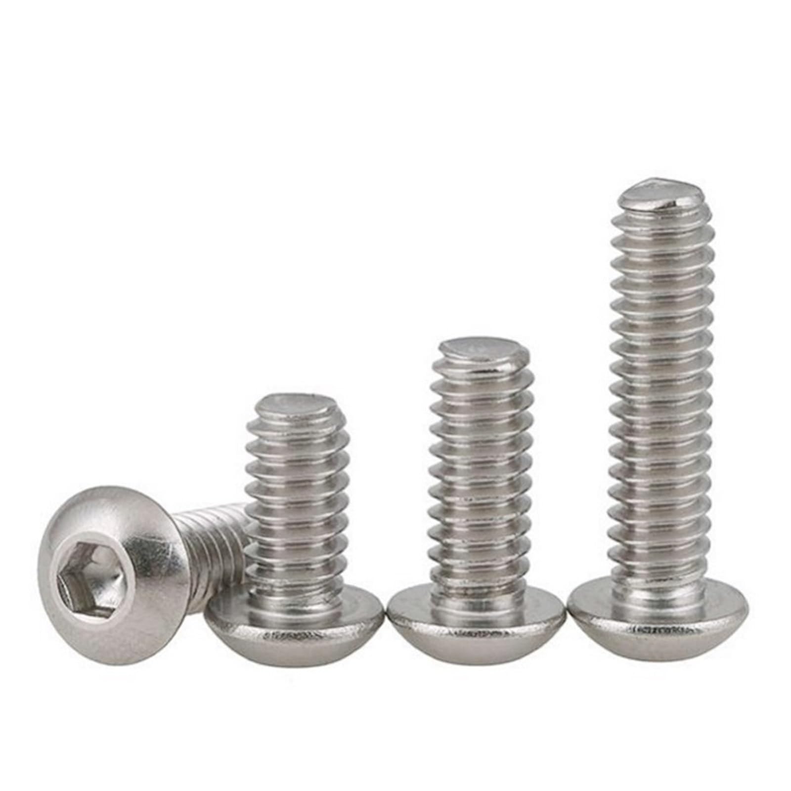 10 pz M4 M5 M6 M8 304 Vite a Testa Bottone con Esagono Incassato Bulloni Pan Rotondo Meccanico