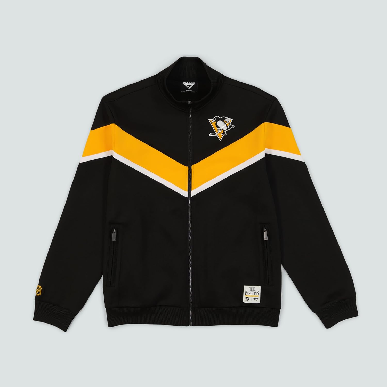 GAME 7 NHL mens X Nhl Men's Officially Licensed Long Sleeve Neoprene Zip Up Sweatshirt - Image 2