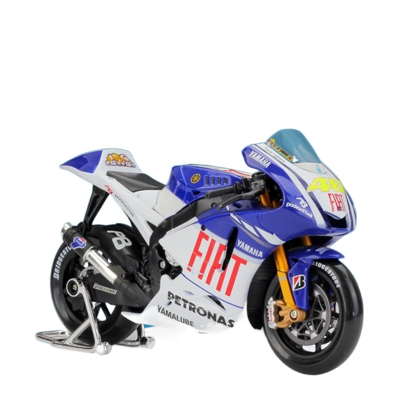 1:10 FIAT Yamaha Moto GP 2009 Rossi Racing Motorradmodell Simulation Metallmotorrad