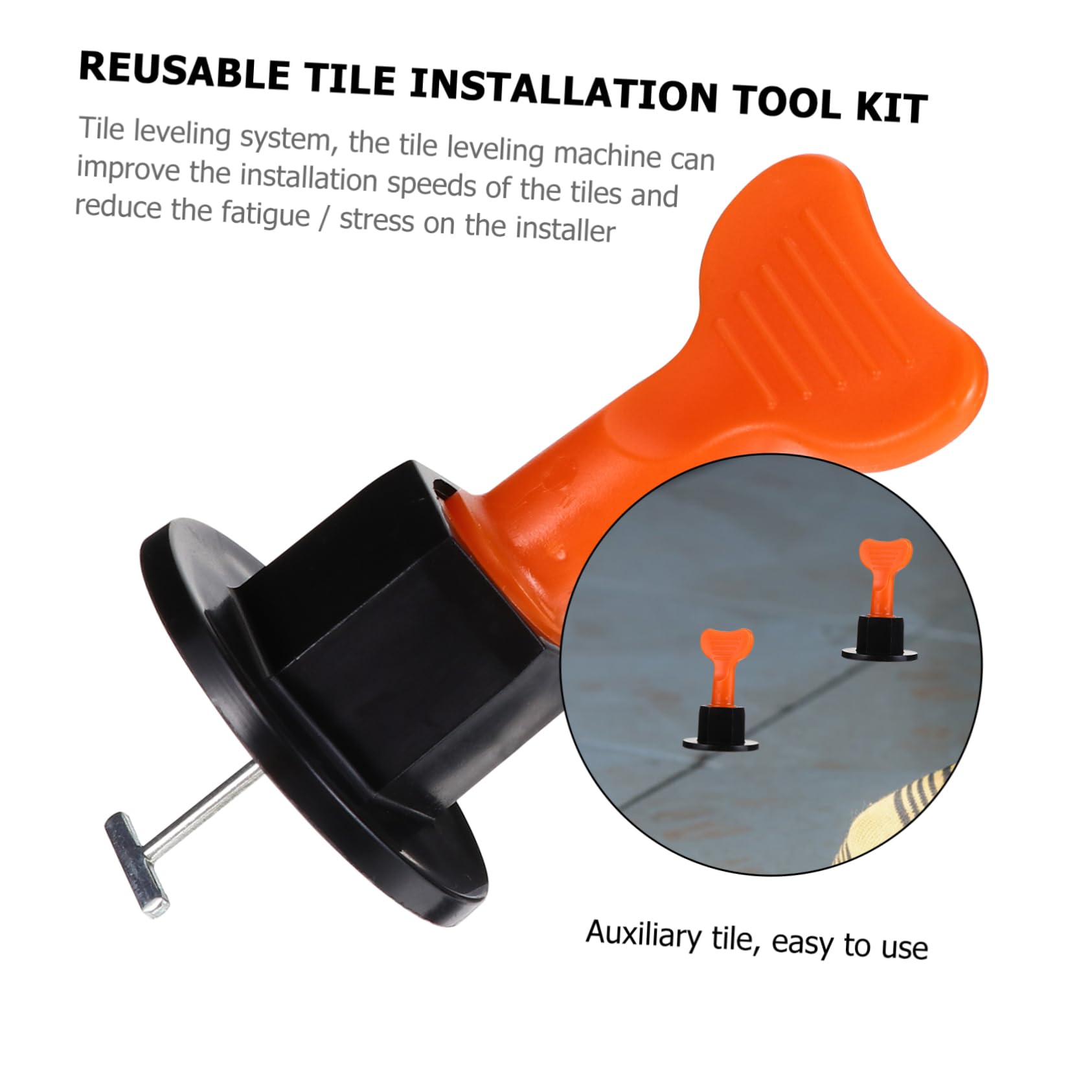 100 Pièces Nivellement de Carrelage Outils Réutilisables pour Installation de Carrelage Évite Déplacement des Dalles Kit de pour Sols
