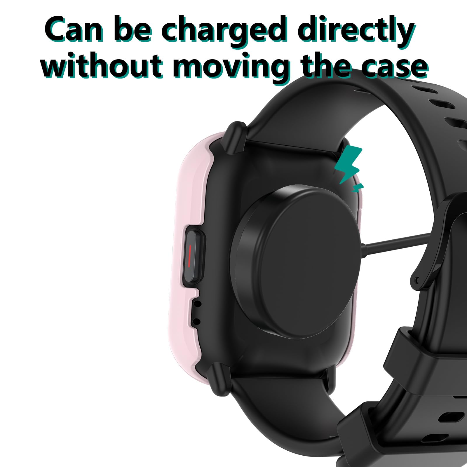 Bigqin Coque Xiaomi Redmi Watch 5 Active - Lot De 4 Avec Protecteur Écran En Verre Trempé - Transparent, Noir, Rose, Bleu