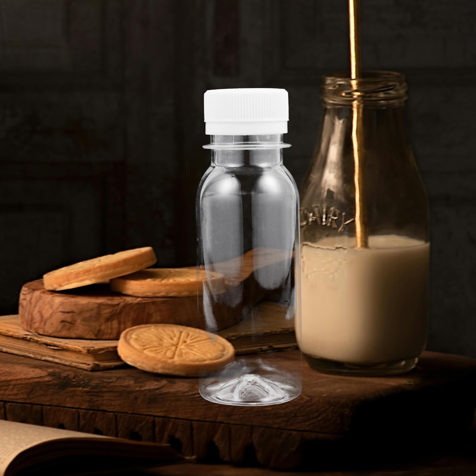 UPKOCH Bottiglie vuote per il latte in plastica: 15 pezzi bottiglie di succo, bottiglie di plastica, succo di frutta, bevande frullati da 100 ml