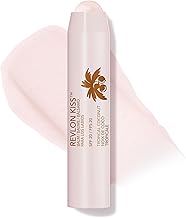 Revlon Lip Balm, Kiss Tinted Lip Balm, Face Makeup with Lasting Hydration, SPF 20, Infused with Natural Fruit Oils, 010 Tropical Coconut, 0.09 Oz