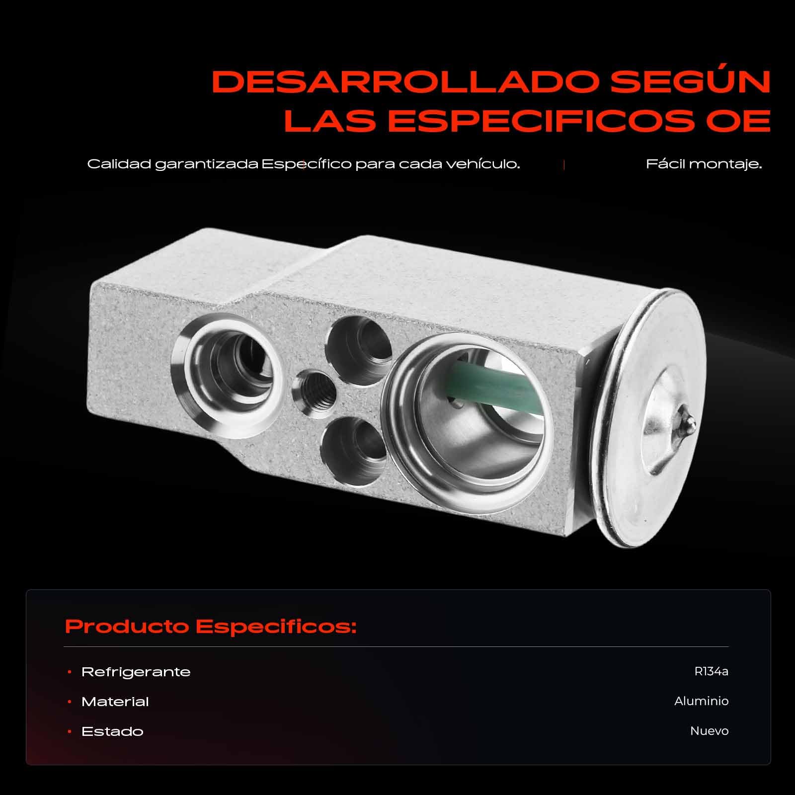 Frankberg Válvula de expansión Aire acondicionado Compatible con 206+ 2L 2M 1.4L 206 CC 2D 2.0L Kangoo KC0/1 1.2L 206 CC 2D 1.6L C3 I FC FN 1.4L Replace# 95514511