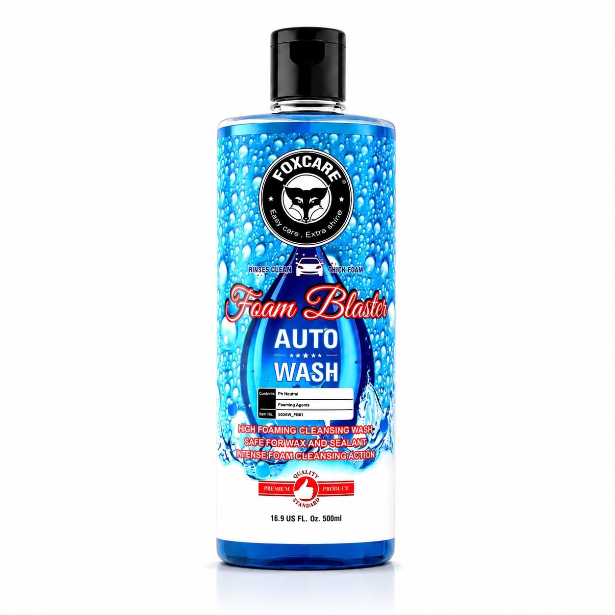 Foxcare FoamBlaster car shampoo Snow Car Wash Soap (Works with Cannons, FoamGuns or Bucket Washes) Safe for Cars, Motorcycles, More, PH Neutral Formula for Spot Free Cleaning-500ml-picture-29