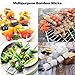 200 PCS Bamboo Skewers, 6 Inch Food Sticks for Appetizers, Fruit, Grilling Kebabs, Cocktail Picks for Drinks, Toothpicks Natural, Kitchen Gadget