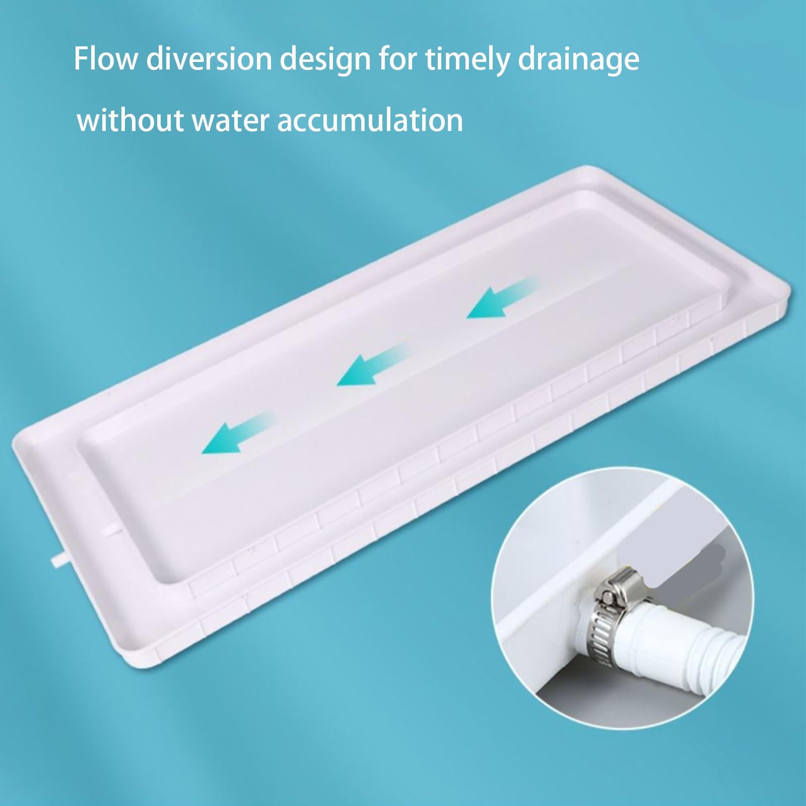 Genérico Bandeja de Goteo para Aire Acondicionado con Tubo de Drenaje de 2 m, diseño Innovador de Canal de derivación, Evita daños por Agua, Ideal para Uso en Interiores y Exteriores (Unidades de 3 a