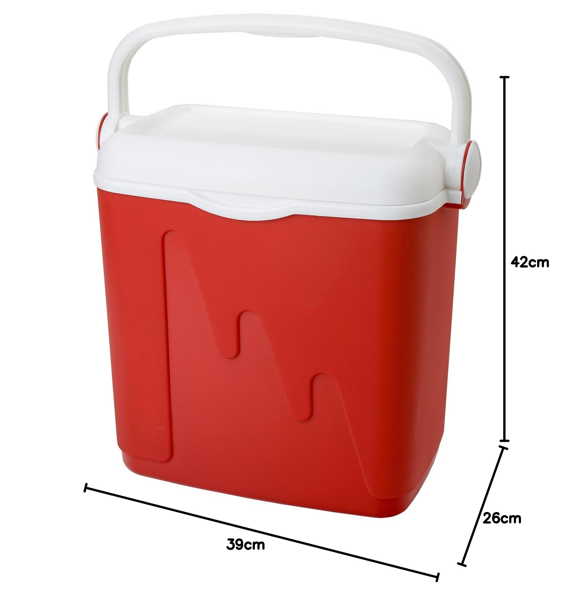 Curver Glacière Portable avec poignée, idéale pour Camping, Plage, Pique-Nique, capacité 20 L, Couleur Rouge