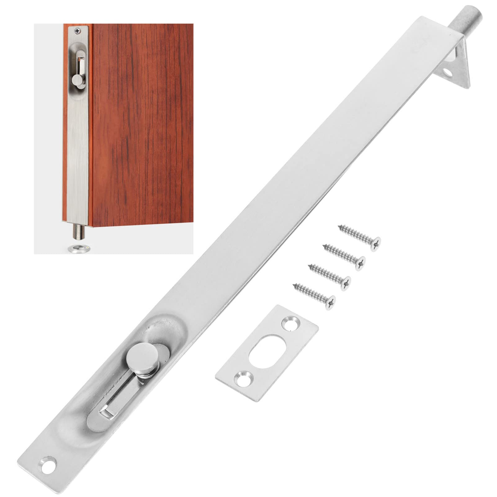 Housoutil 4-Inch Solid Copper Surface Mount Slide Bolt - Golden Finish, For Doors, Gates & Sliding Doors - View #7