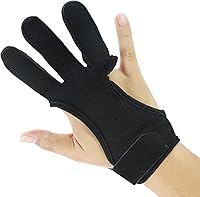 Lenpestia Archery Gloves - 3-Finger Leather Protective Shooting Gloves for Beginners, Adults & Youth - Breathable Comfort Guard