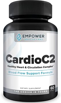 CardioC2 Circulation & Energy Support Doctor-Formulated Blend with Beet Root, Black Garlic, Hawthorn & CoQ10 Supports Healthy Blood Flow, Energy & Clarity 60 Capsules