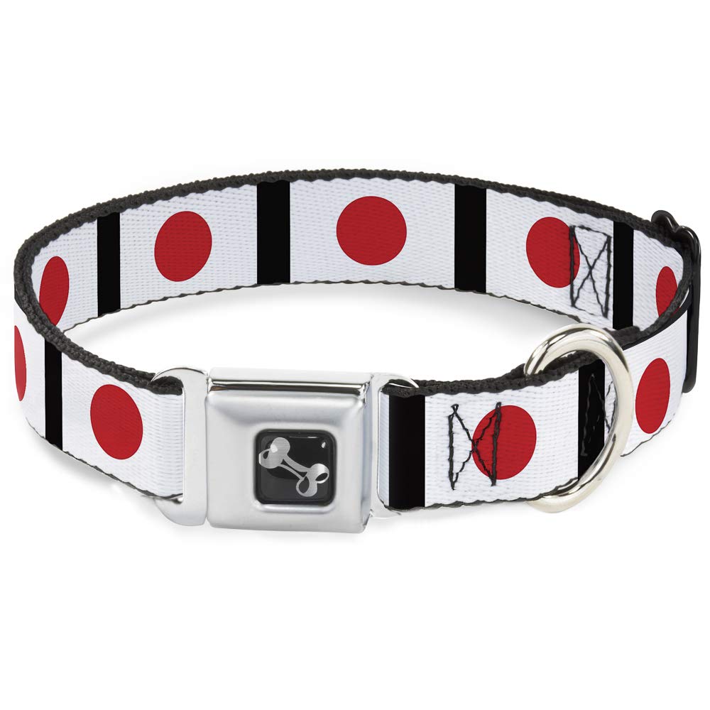 Collier de chien drapeau Japon en os Buckle Down grand format