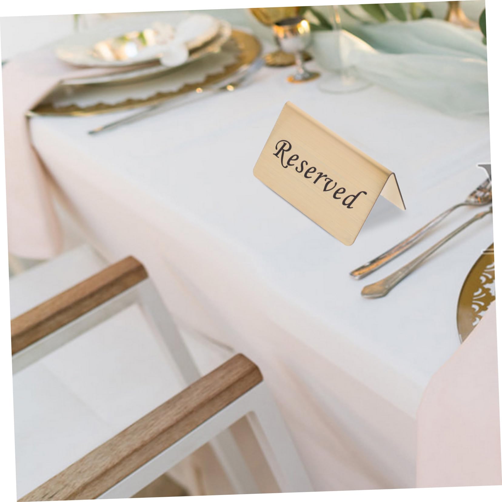 PRETYZOOM 12piezas De Mesa Reservadas Inoxidable Para Carteles Elegantes Para Bodas y Para Asientos Restaurantes