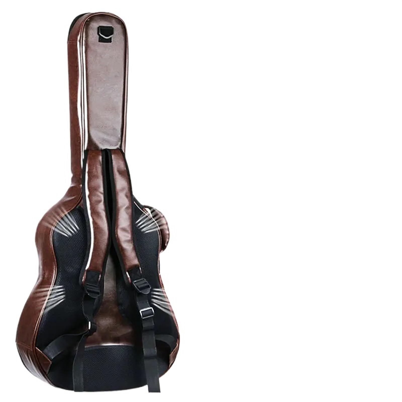 Funda Guitarra Estuche for Guitarra acústica de 40/41 Pulgadas, de PU, marrón, con Correas for los Hombros, Resistente al Agua, for Guitarra Folk