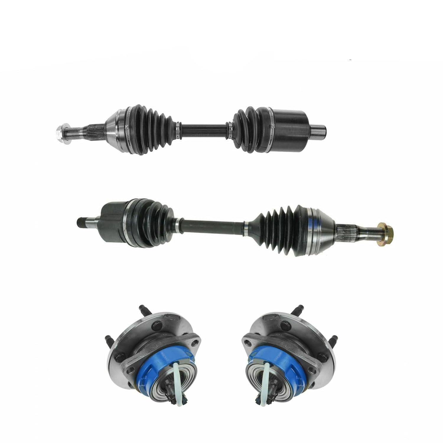 Front CV Axle Shaft Assembly Wheel Hub Bearing Kit Set 4pc for Aurora 01-02 for Bonneville 00-05 for Lesabre 00-05 for Lucerne 06-08 for Park Avenue 97-05 for Riviera 97 Park Ave