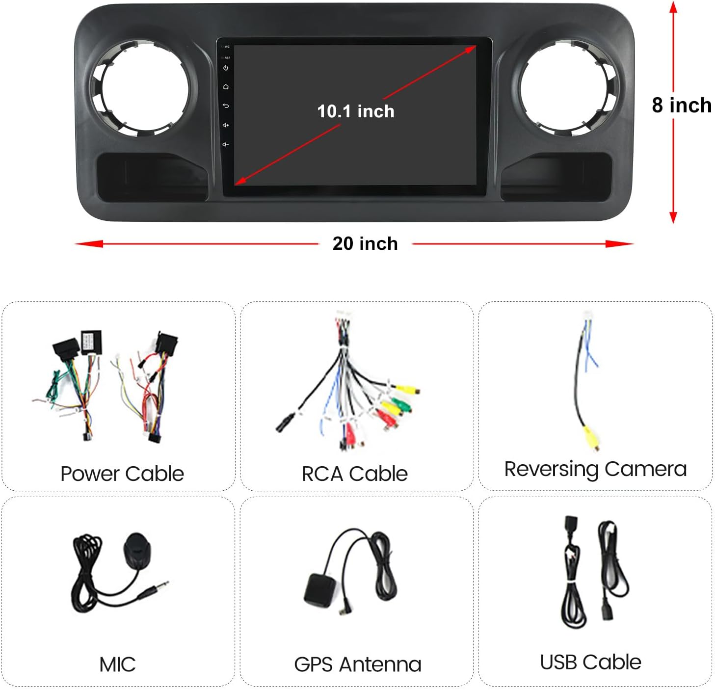5GWiFi Upgrade Car Stereo Radio for Mercedes-Benz Sprinter 2019-2023 - Biorunn 8-Core Wireless Car-Play Android Auto GPS Navigation - 2GB+32GB 10.1 Inch Touchscreen Blue-Tooth RDS FM AM DSP