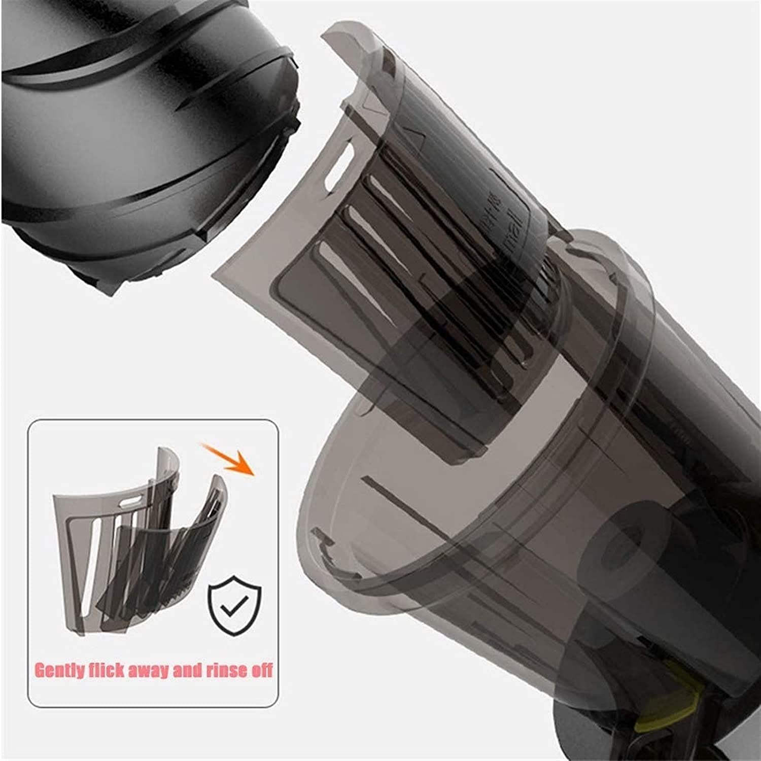 Exprimidor Lento Compacto, Extractor de masticación, exprimidor de Prensa en frío para Frutas de nutrientes y Verduras, pequeño exprimidor BPA- Motor Gratuito, fácil de Limpiar, Tranquilo.