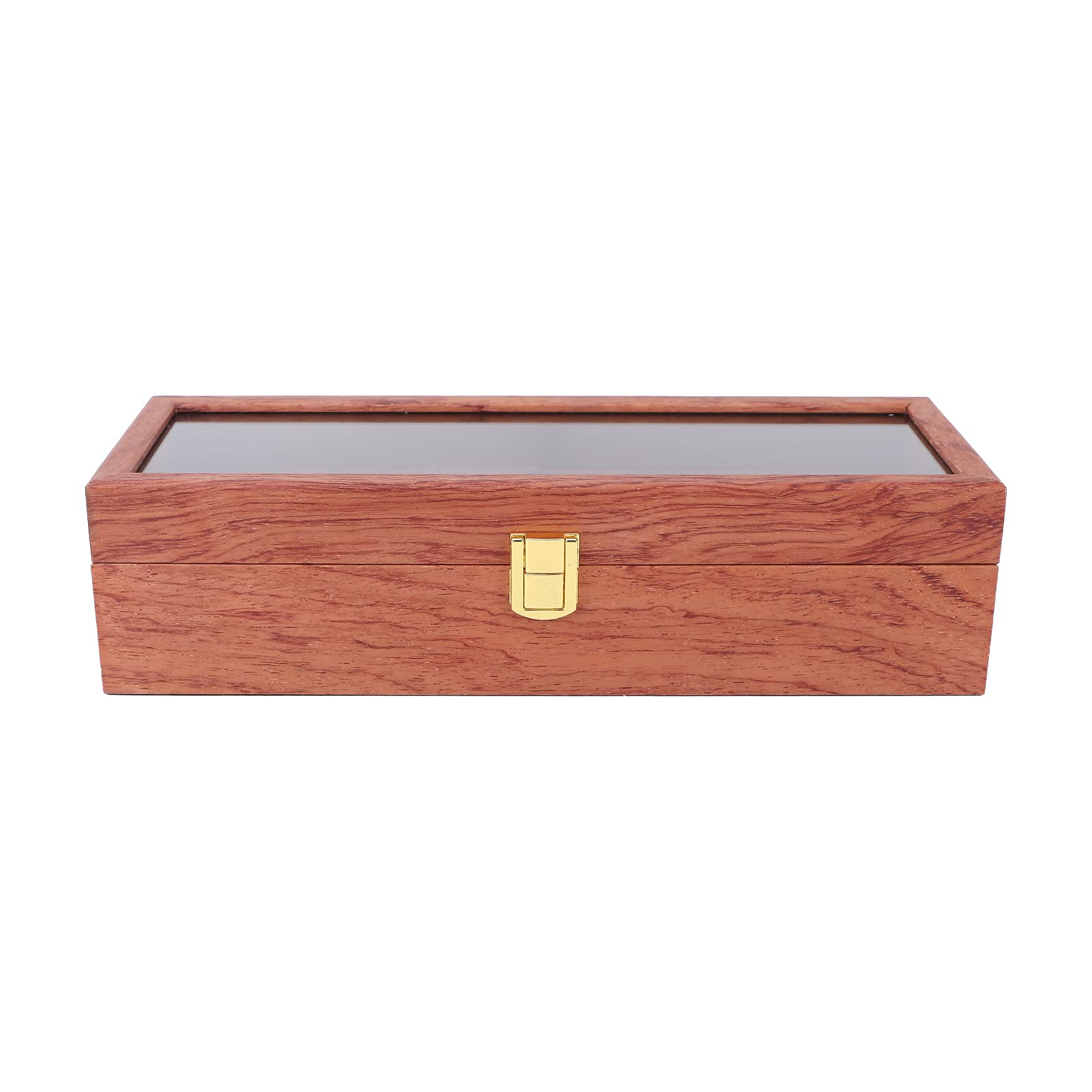 Étui à montre luxe avec couvercle transparent et velours