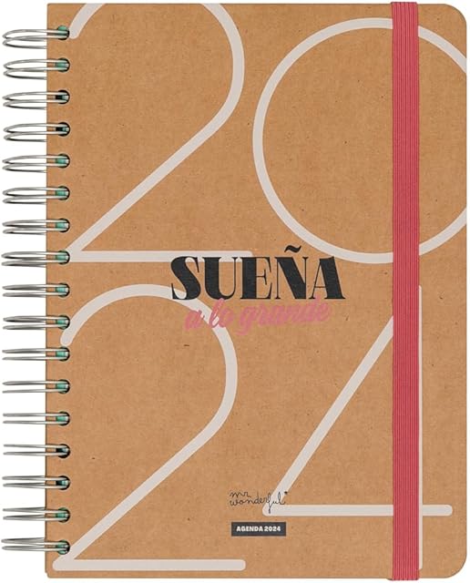 Mr. Wonderful - Agenda Office 2024 Codziennie - Wielkie marzenia - 22,1 x 2,1 x 15,6